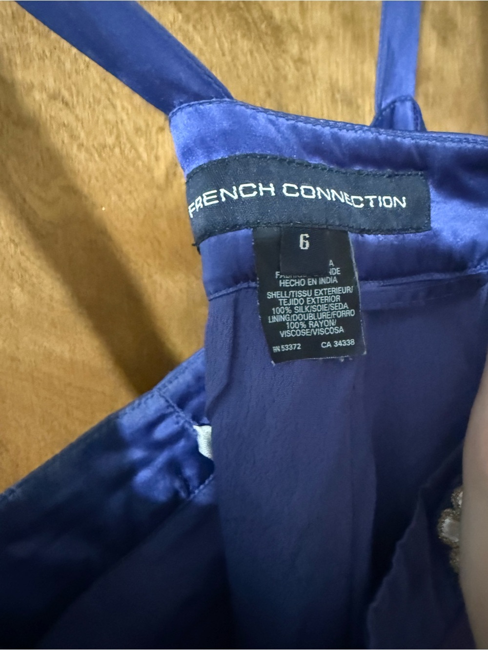 French Connection Satin Dress in purple